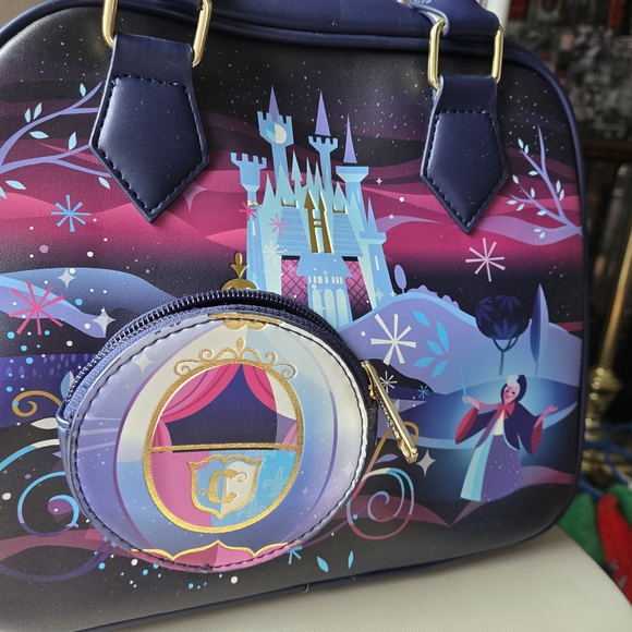 Loungefly Princess Print Bag - Navy - Picture 3 of 7